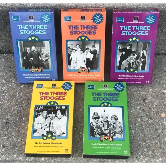 RCA/Columbia Pictures Media 5 Three Stooges Vhs Tapes Checked Play